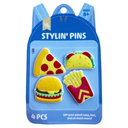 Little Yellow Bicycle® Backpack Pin Packs Fast Food, 4 pcs