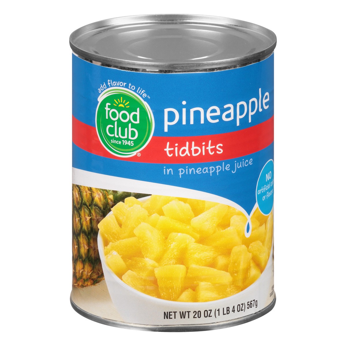 slide 9 of 13, Food Club Tidbits In Pineapple Juice Pineapple 20 oz Can, 20 oz