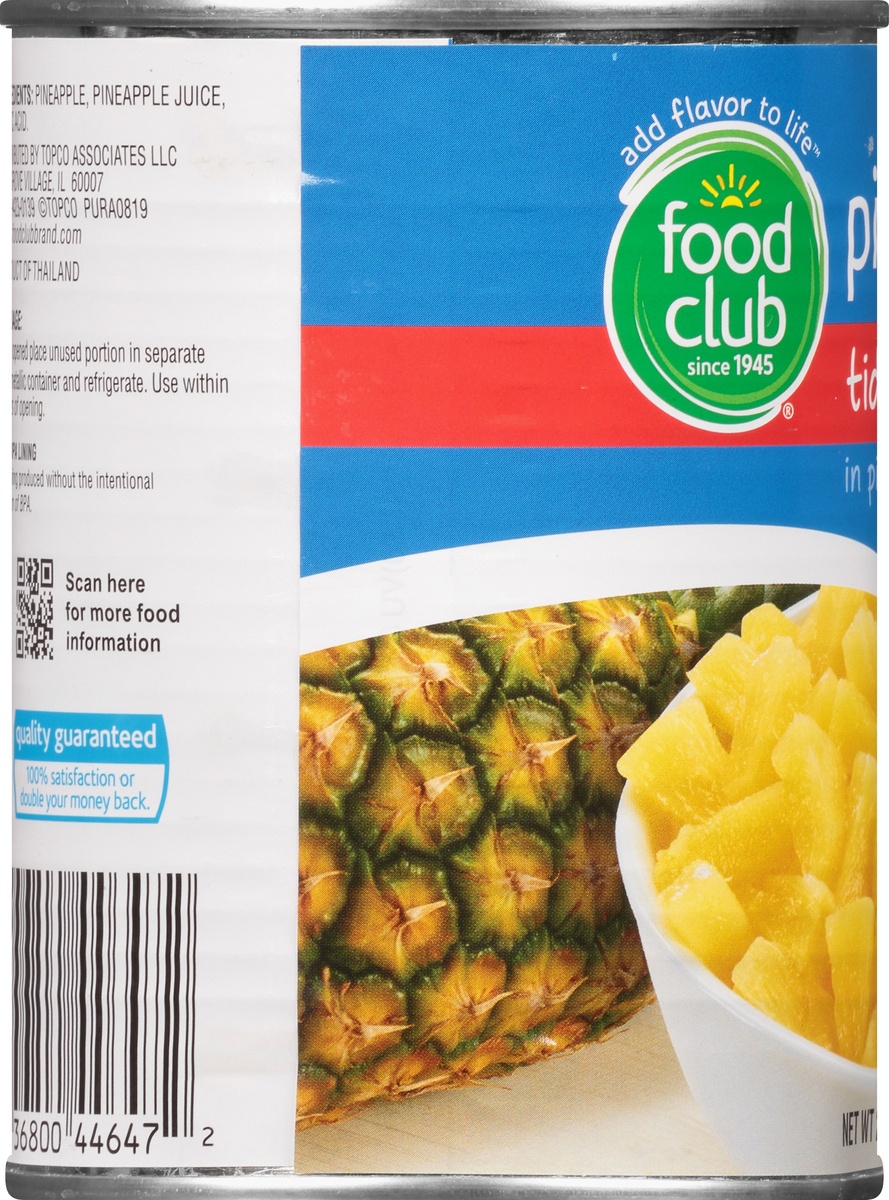 slide 7 of 10, Food Club Pineapple Tidbits in Juice, 20 oz