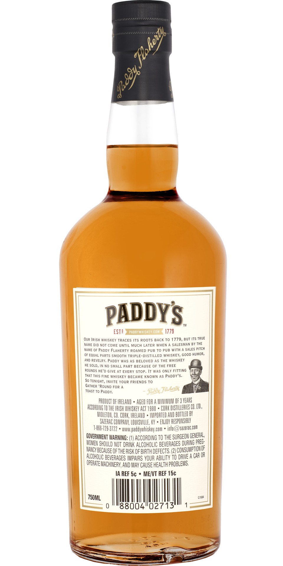 slide 2 of 2, Paddy's Irish Whiskey 750ml 80 Proof, 750 ml
