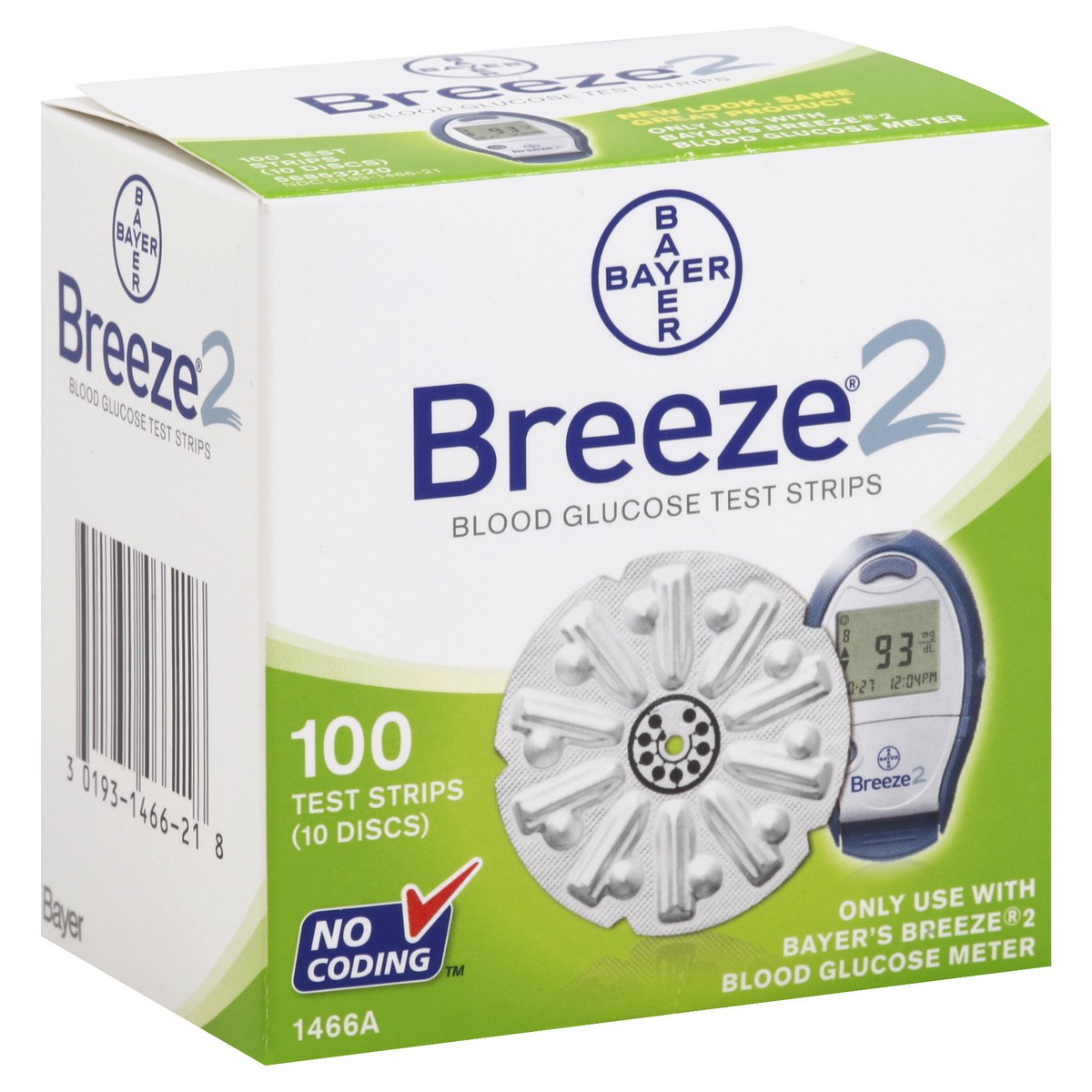 slide 5 of 5, Breeze Blood Glucose Test Strips 100 ea, 100 ct