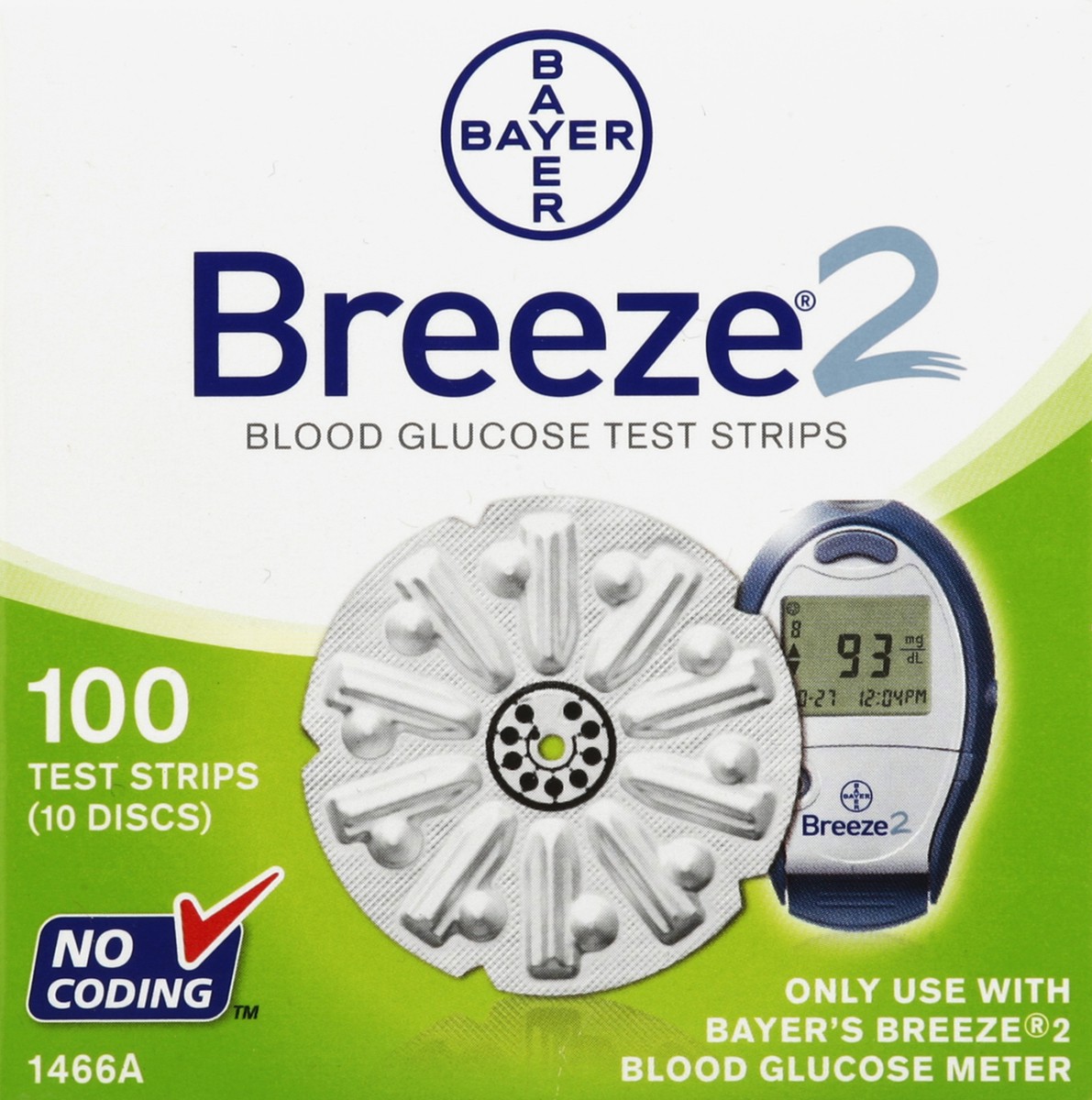 slide 1 of 5, Breeze Blood Glucose Test Strips 100 ea, 100 ct