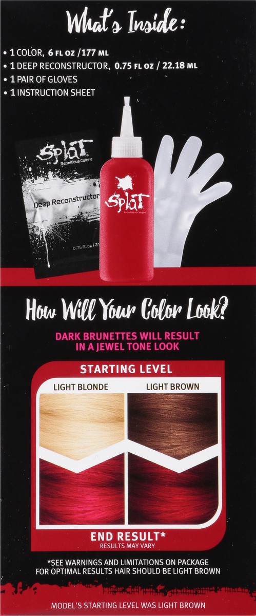 slide 3 of 9, Splat Midnight Hair Color, Scarlet, 1 ea