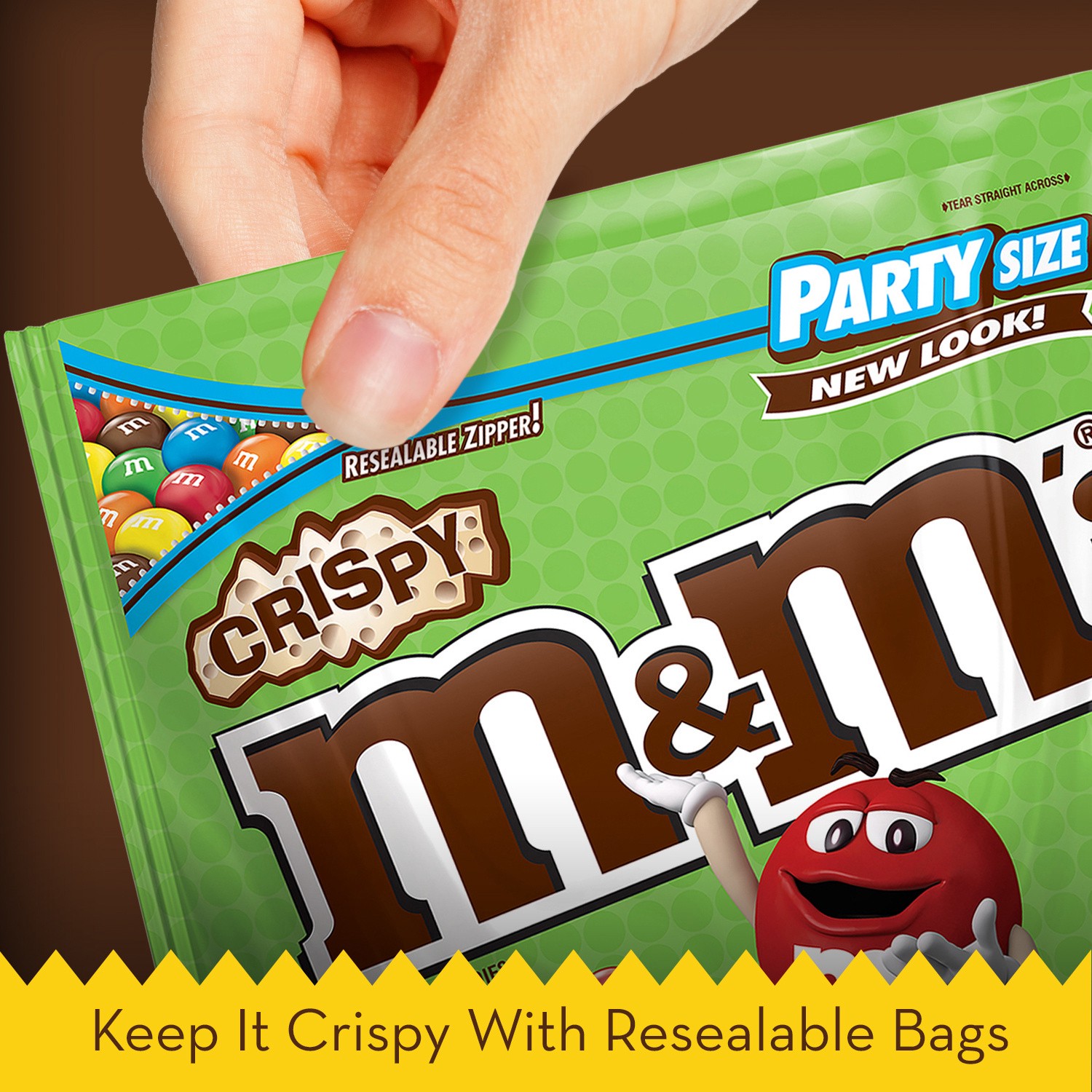 slide 4 of 6, M&M's, Crispy Chocolate Party Size Candy, 30 Oz, 30 oz