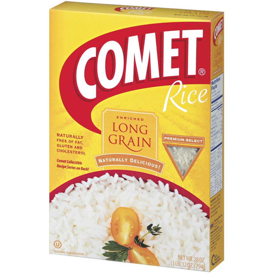 slide 2 of 3, Comet Enriched Long Grain White Rice 28 oz, 28 oz