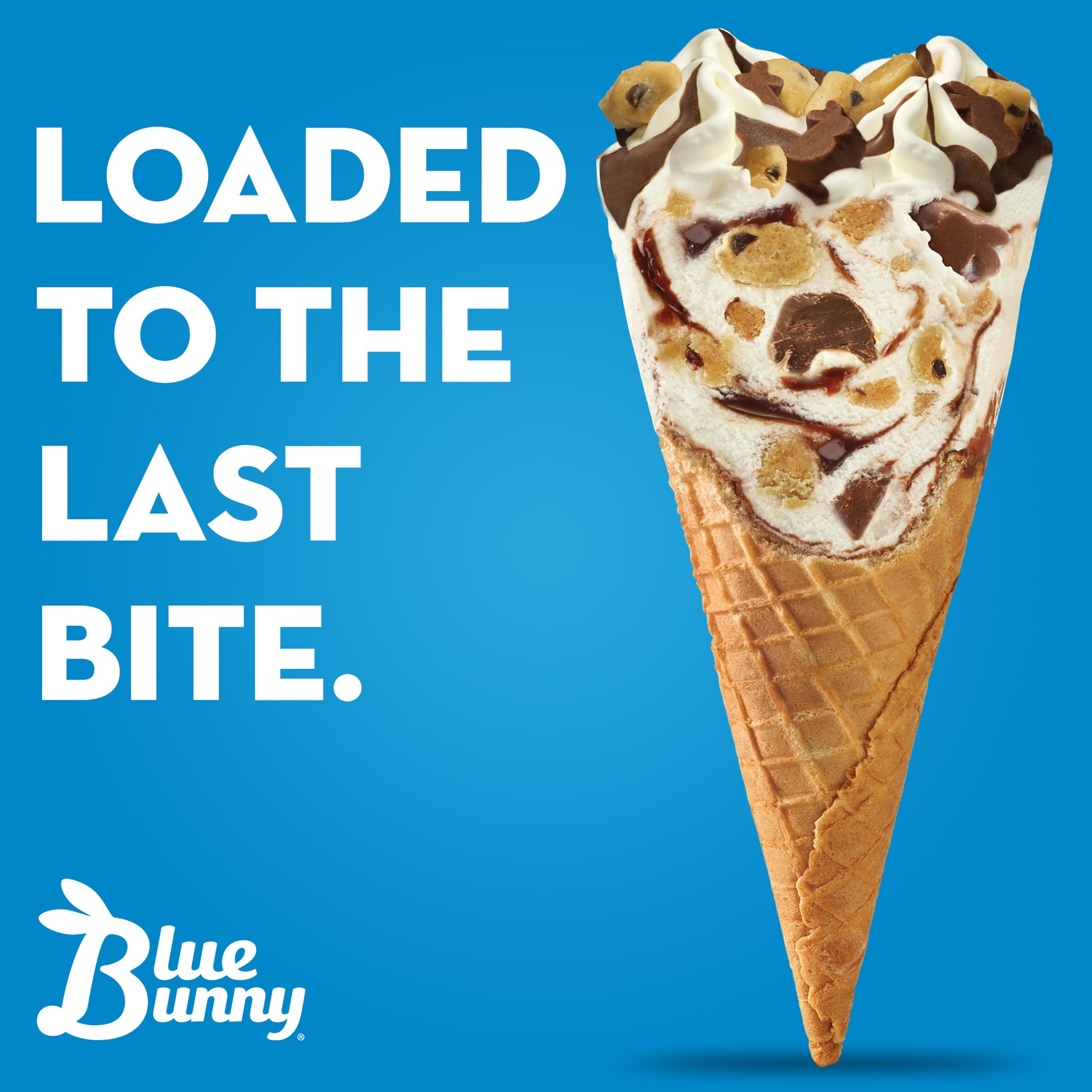 slide 2 of 5, Blue Bunny Load'D Cones Cookie Dough Ice Cream Cones, 4 ct