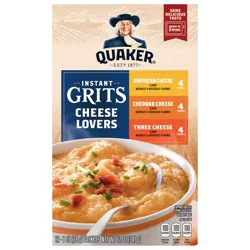 Quaker Instant Grits Cheese Lovers Variety 1 Oz 12 Count