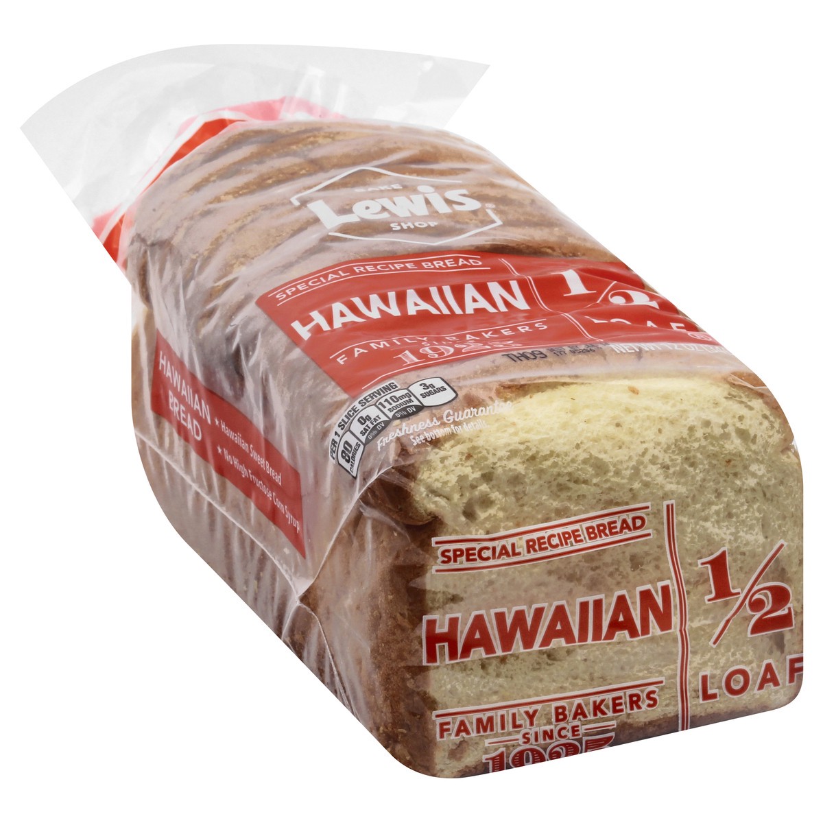 slide 2 of 9, Lewis 1/2 Loaf Hawaiian Bread 12 oz, 12 oz