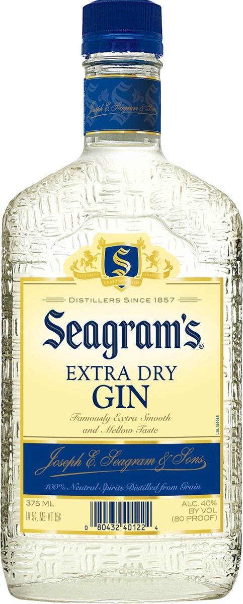 slide 2 of 5, Seagram's Seagrams Extra Dry Gin 375mL Bottle, 375 ml