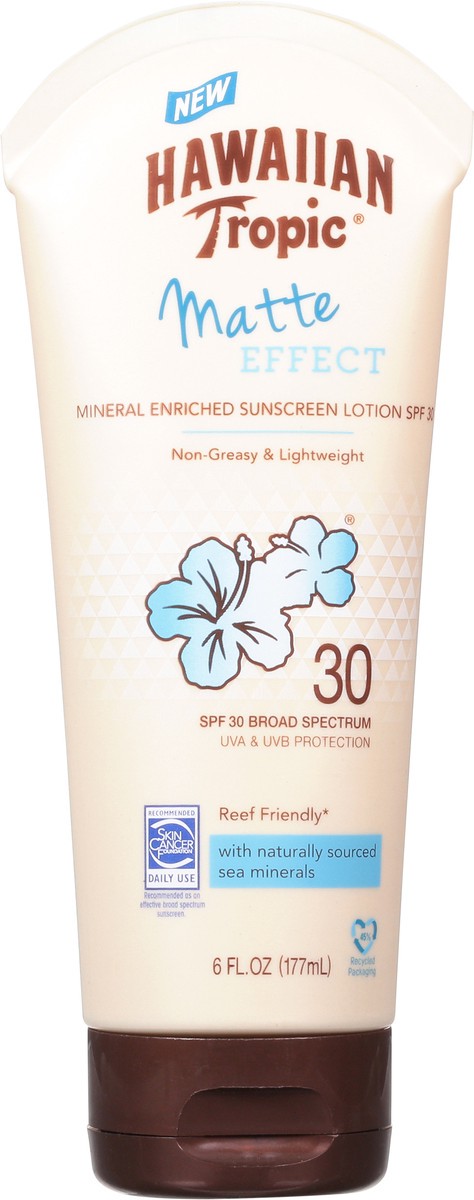 slide 1 of 12, Hawaiian Tropic SPF 30 Broad Spectrum UVA & UVB Protection Matte Effect Sunscreen Lotion 6 fl oz, 3 oz