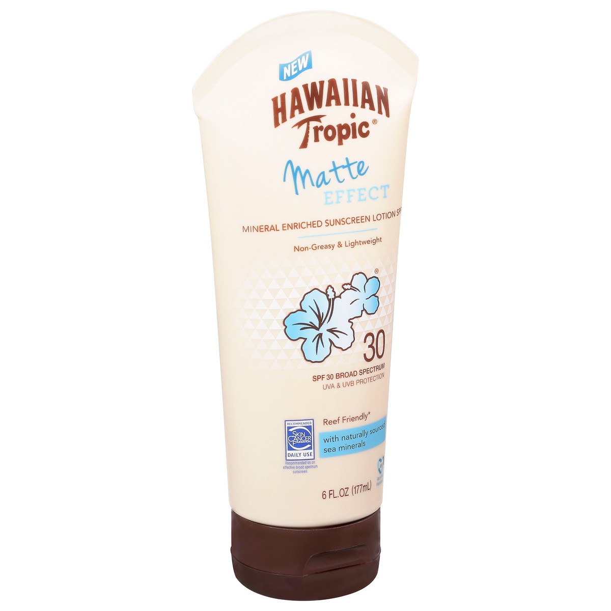 slide 9 of 12, Hawaiian Tropic SPF 30 Broad Spectrum UVA & UVB Protection Matte Effect Sunscreen Lotion 6 fl oz, 3 oz