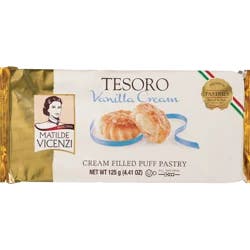 Matilde Vicenzi Tesoro Cream-Filled Vanilla Bite-Size Puff Pastry 12 Each