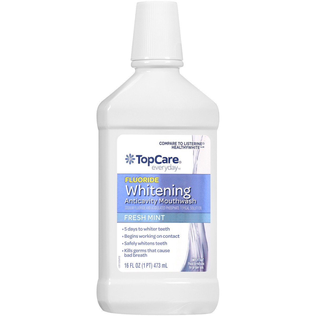 slide 8 of 11, TopCare Fluoride Whitening Anticavity Mouthwash, Fresh Mint, 16 fl oz