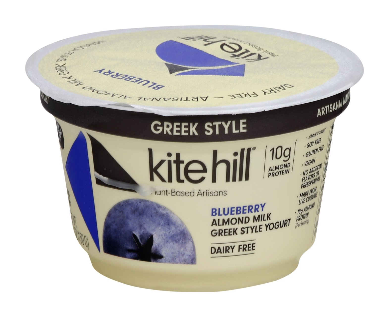 slide 1 of 5, Kite Hill Blueberry Greek Style Almond Milk Yogurt, 5.3 oz