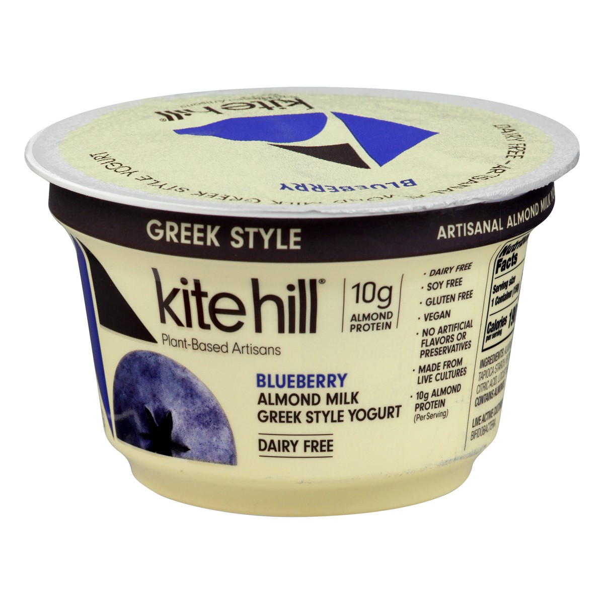 slide 3 of 5, Kite Hill Blueberry Greek Style Almond Milk Yogurt, 5.3 oz