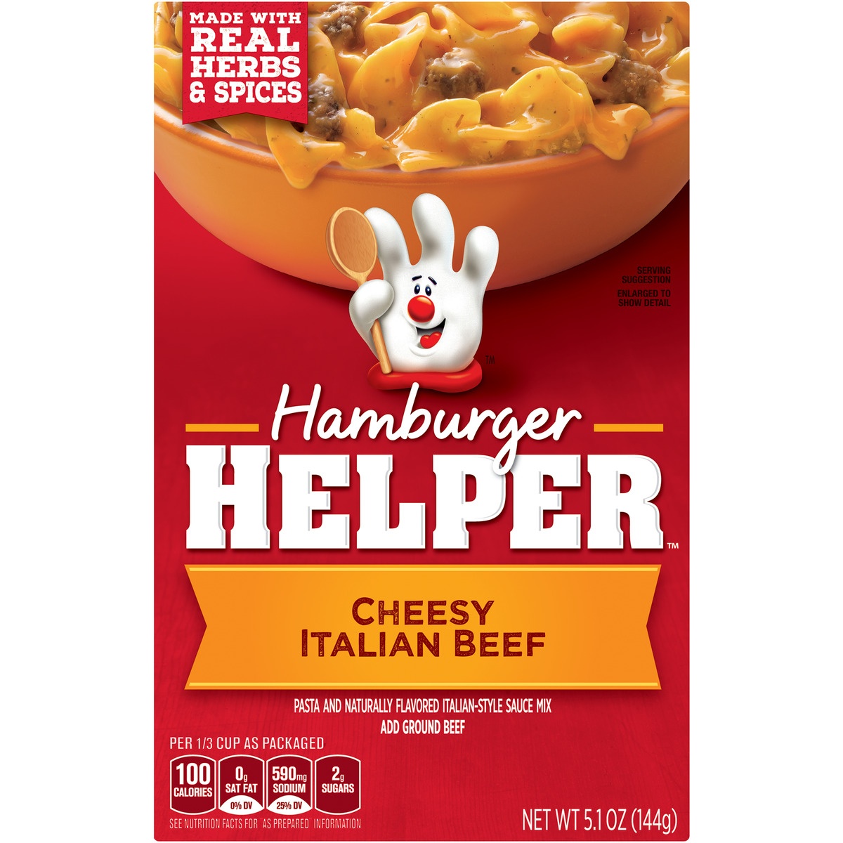 slide 1 of 1, Betty Crocker Hamburger Helper Cheesy Italian Beef, 5.1 oz