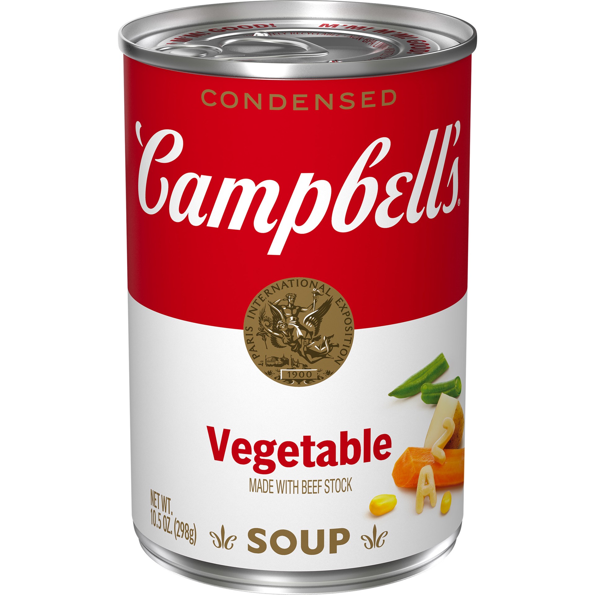 slide 1 of 5, Campbell's Condensed Vegetable Soup With Beef Stock, 10.5 oz Can, 10.5 oz