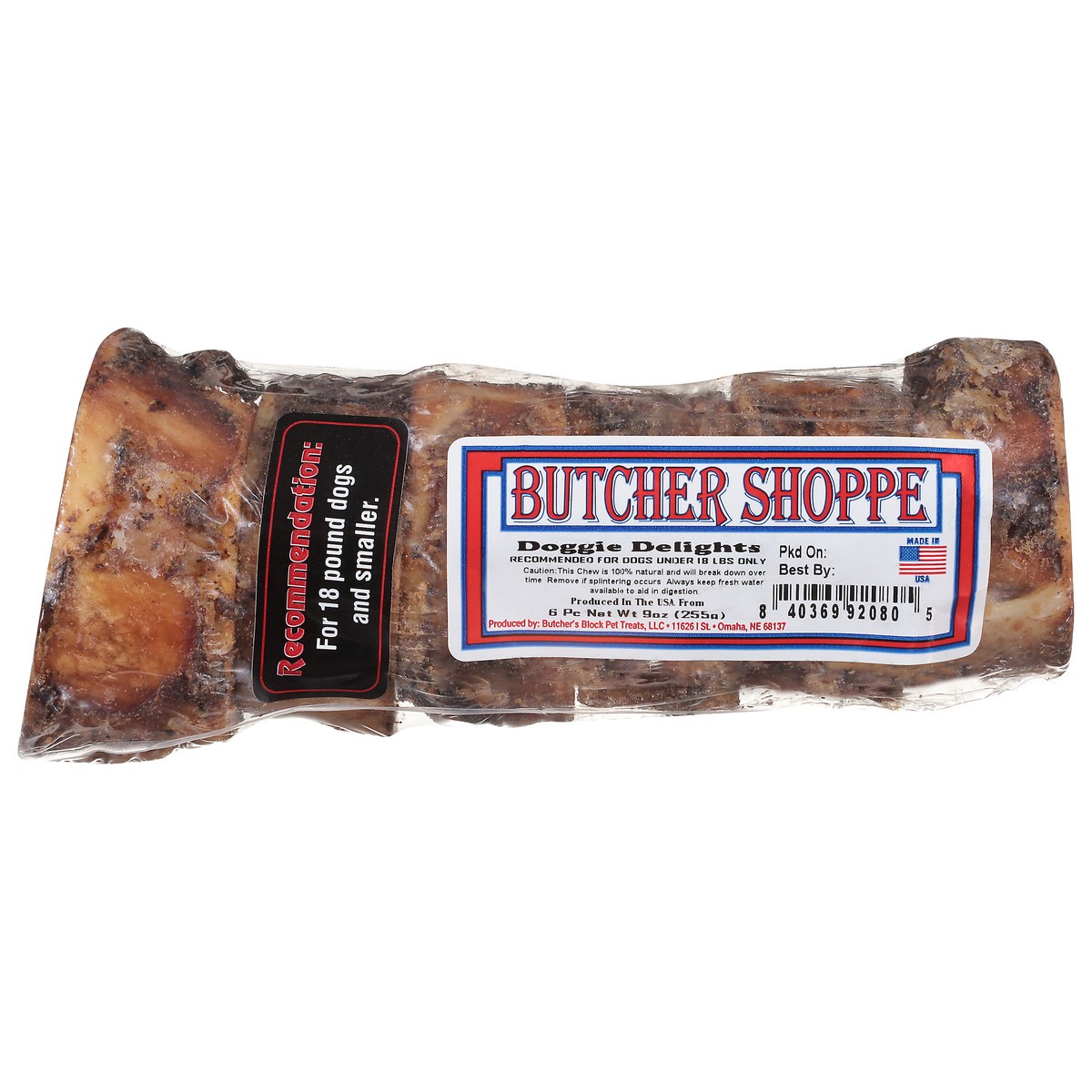 slide 2 of 4, Butcher Shoppe Bf Bone Doggie Delight, 1 ct