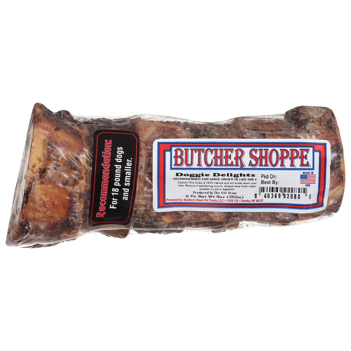 slide 3 of 4, Butcher Shoppe Bf Bone Doggie Delight, 1 ct