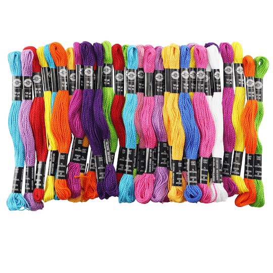 slide 1 of 5, Rainbow Craft Cord By Loops & Threads, 36ct., 36 ct