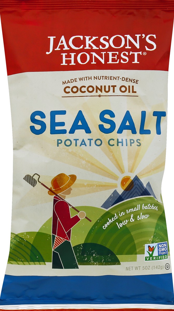 slide 5 of 5, Jackson's Honest Sea Salt Potato Chips, 5 oz