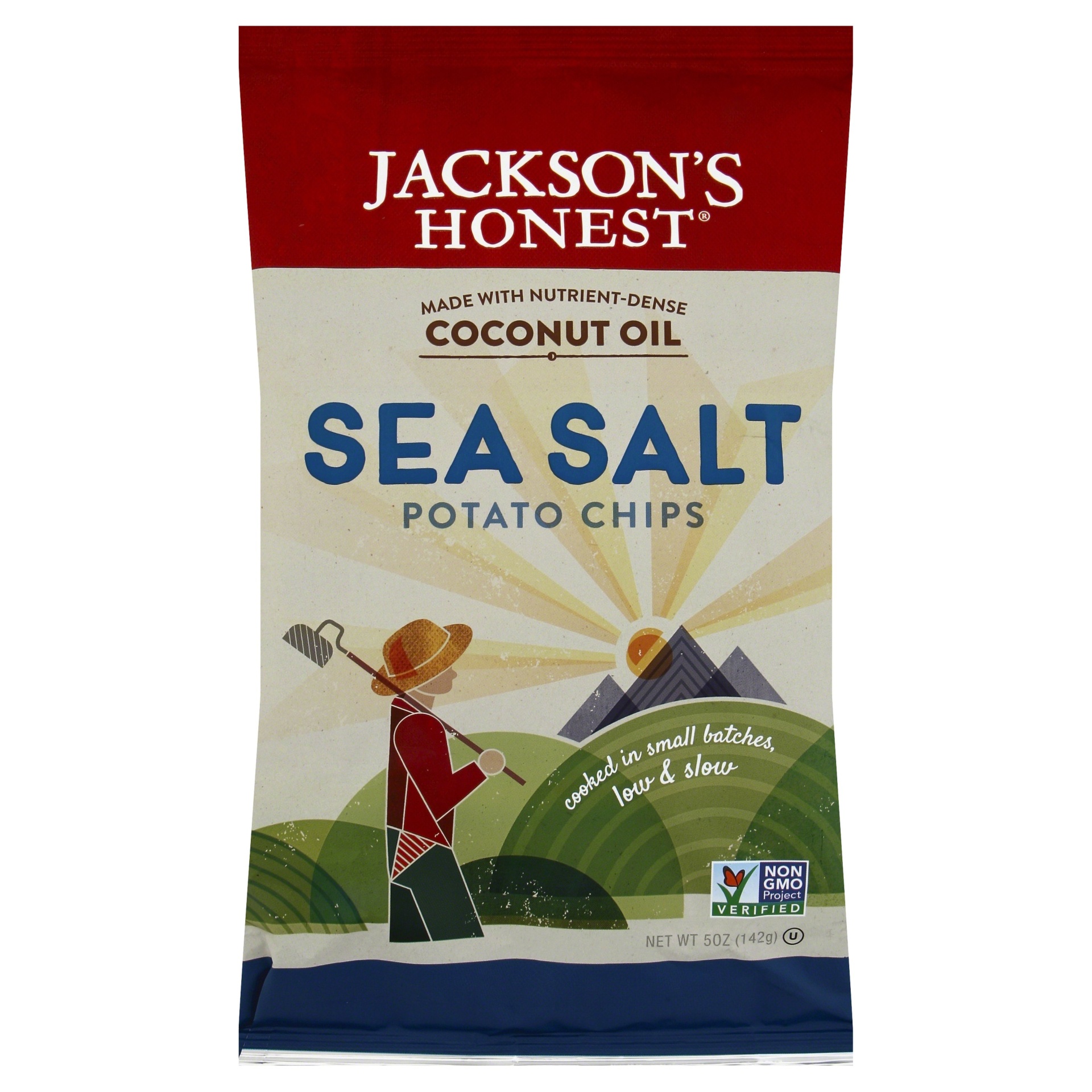 slide 1 of 5, Jackson's Honest Sea Salt Potato Chips, 5 oz