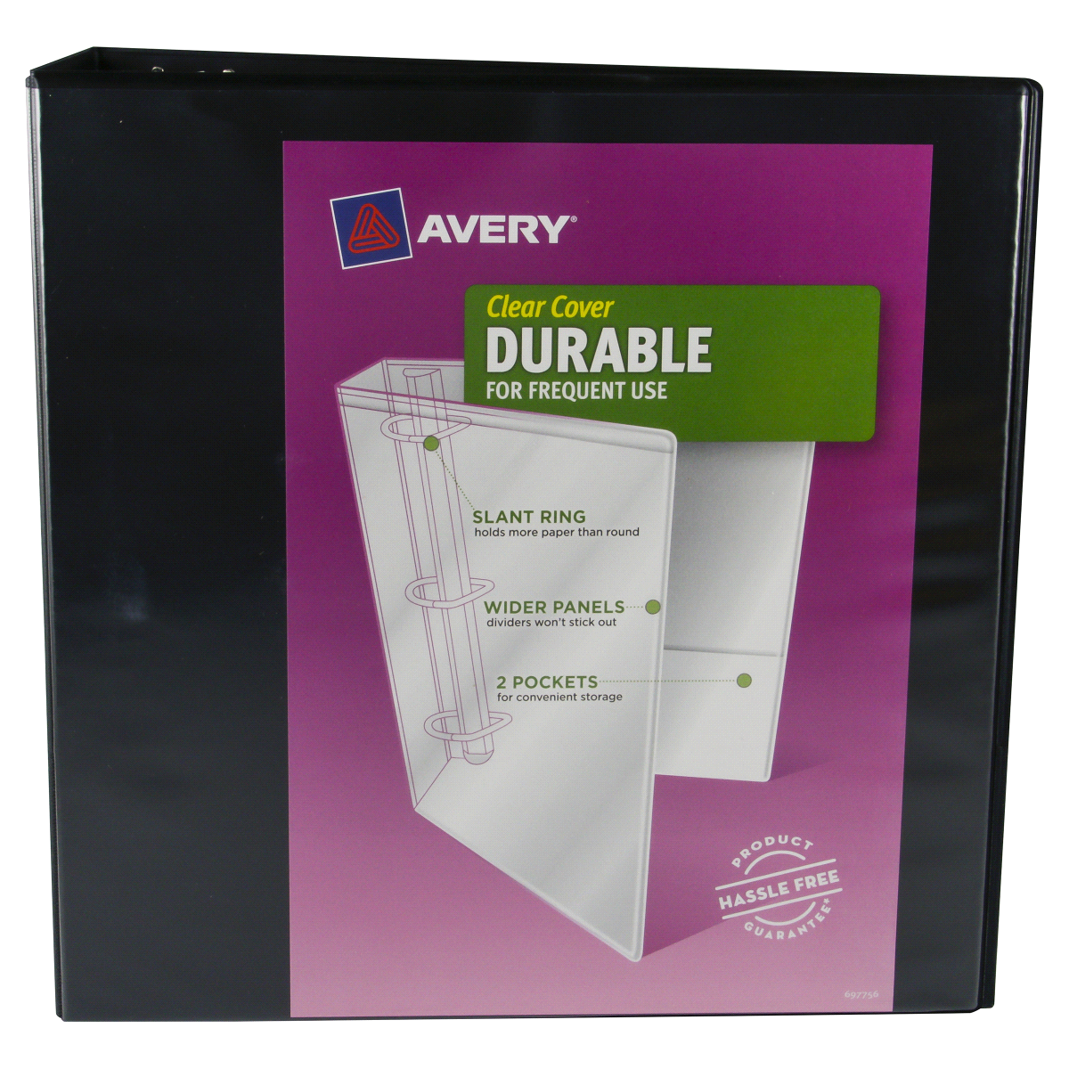 slide 1 of 2, Avery Durable View Binder with 2 Slant Ring - Black, 2 in