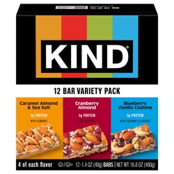 KIND Snack Bars Variety Pack, Gluten Free Bars, 1.4 OZ, (12 Count)