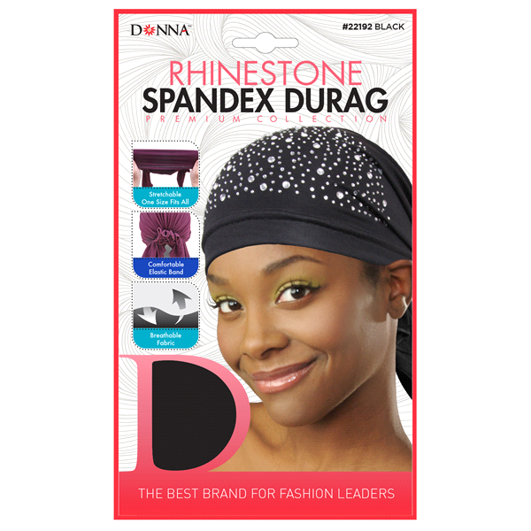 slide 1 of 1, Donna Rhinestone Spandex Durag, 1 ct