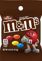 M&M'S Milk Chocolate Candy Peg Bag, 2.55 oz