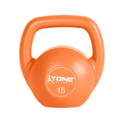 Tone Fitness Vinyl Coated Cement Filled Kettlebell Weight