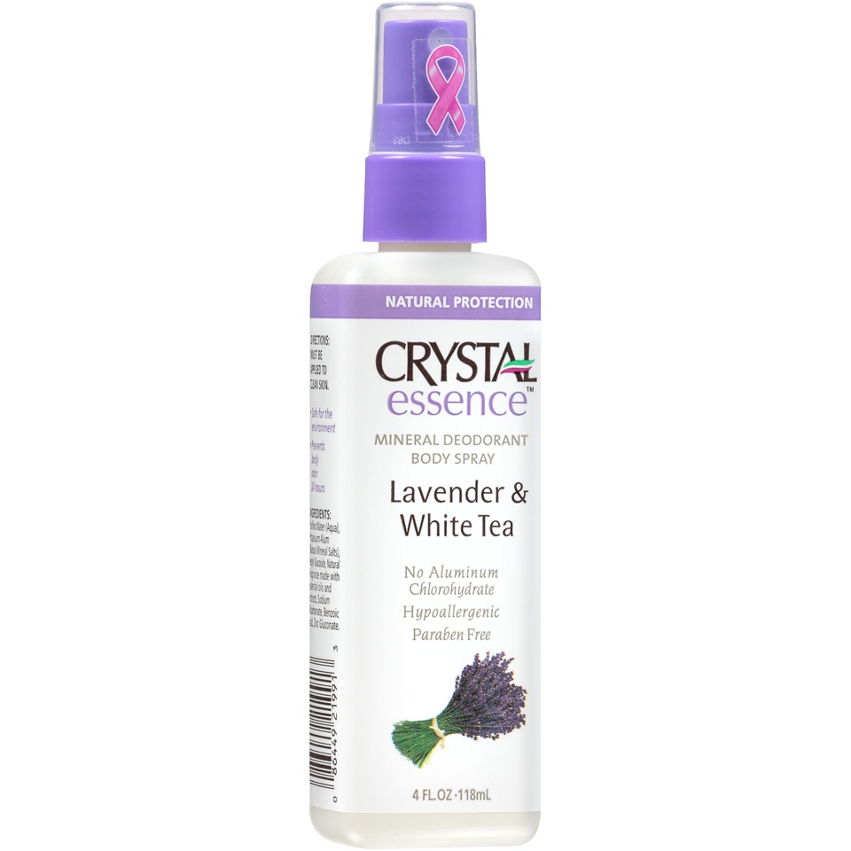 slide 1 of 1, Crystal Essence Deodorant Lavender & White Tea Mineral Body Spray, 4 oz