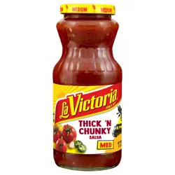 LA VICTORIA Medium Salsa Thick 'n Chunky - 24 oz