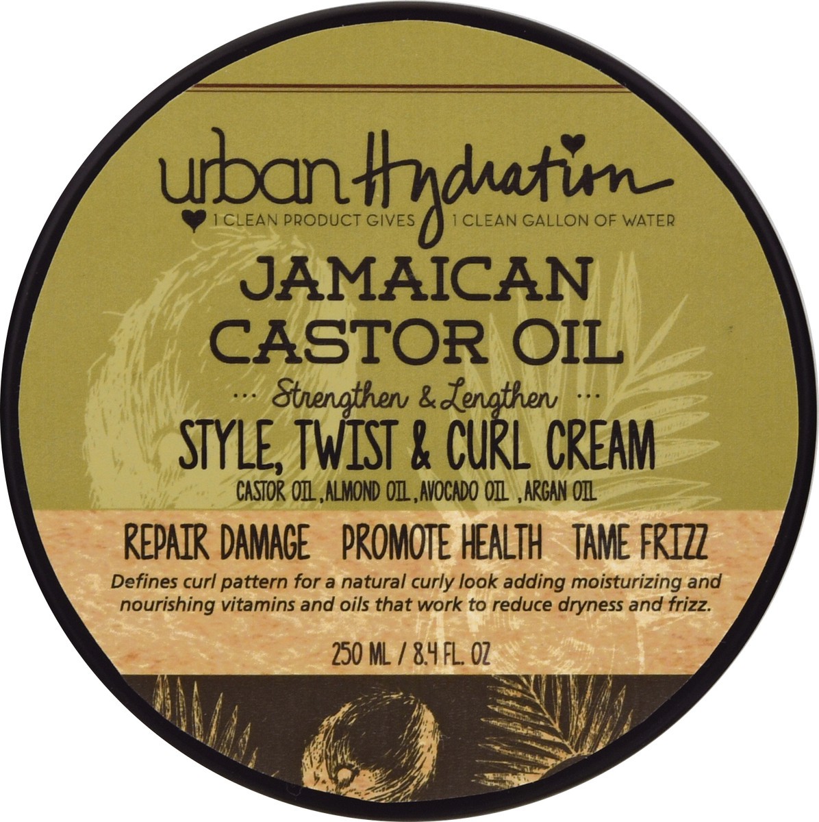 slide 2 of 12, Urban Hydration Jamaican Castor Oil Style, Twist & Curl Cream 250 ml, 250 ml