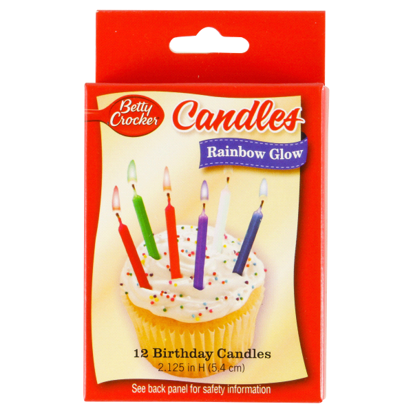 slide 1 of 2, Cake Mate Rainbow Glow Candles, 12 ct