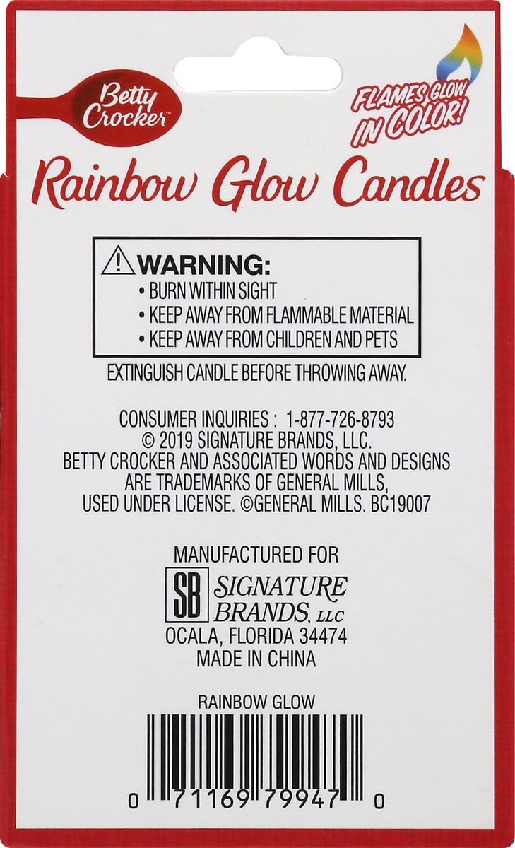 slide 5 of 9, Cake Mate Rainbow Glow Candles, 12 ct