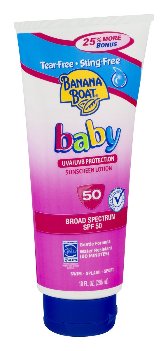 slide 2 of 9, Banana Boat Baby Sunscreen Spf 50, 10 oz