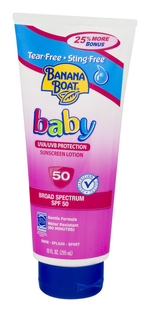 slide 4 of 9, Banana Boat Baby Sunscreen Spf 50, 10 oz