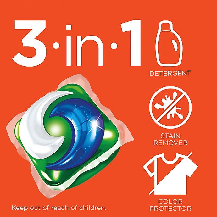 slide 6 of 7, Tide PODS Liquid Laundry Detergent Soap Pacs, HE Compatible, 57 Count, Powerful 3-in-1 Clean in one Step, Clean Breeze Scent, 57 ct