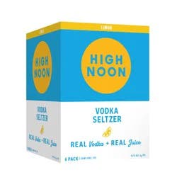 High Noon Lemon Vodka Hard Seltzer 355ml Can 4 Pack