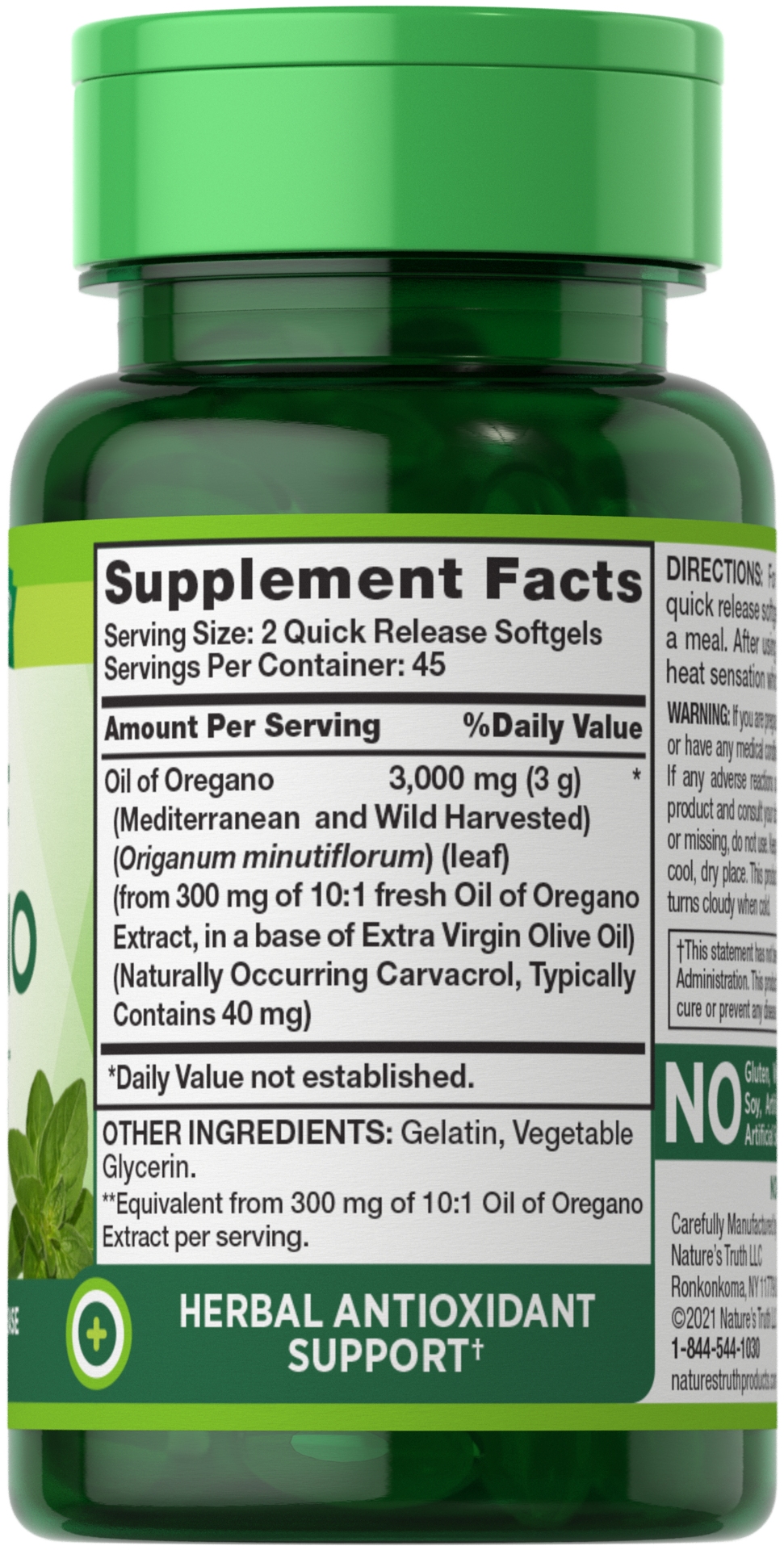 slide 4 of 4, Nature's Truth Natures Truth Oil Of Oregano 1500Mg, 90 ct