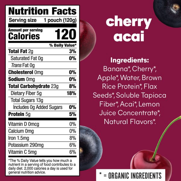 slide 7 of 21, NOKA Superfood Smoothies, Cherry Acai 4pack, 4 ct; 16.9 oz