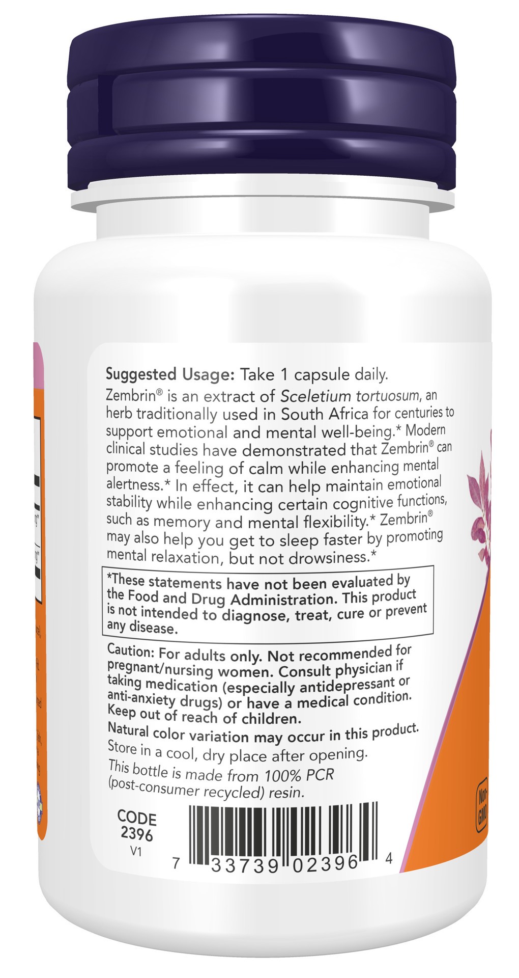 slide 4 of 4, NOW Calm & Focus with Zembrin & GABA - 60 Veg Capsules, 60 ct