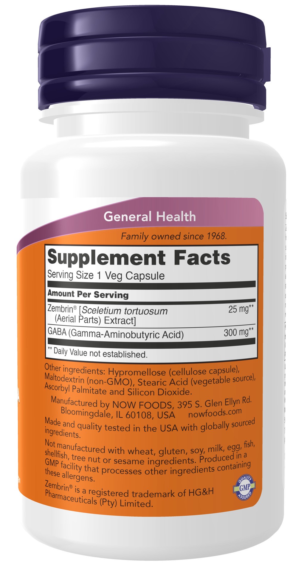 slide 2 of 4, NOW Calm & Focus with Zembrin & GABA - 60 Veg Capsules, 60 ct
