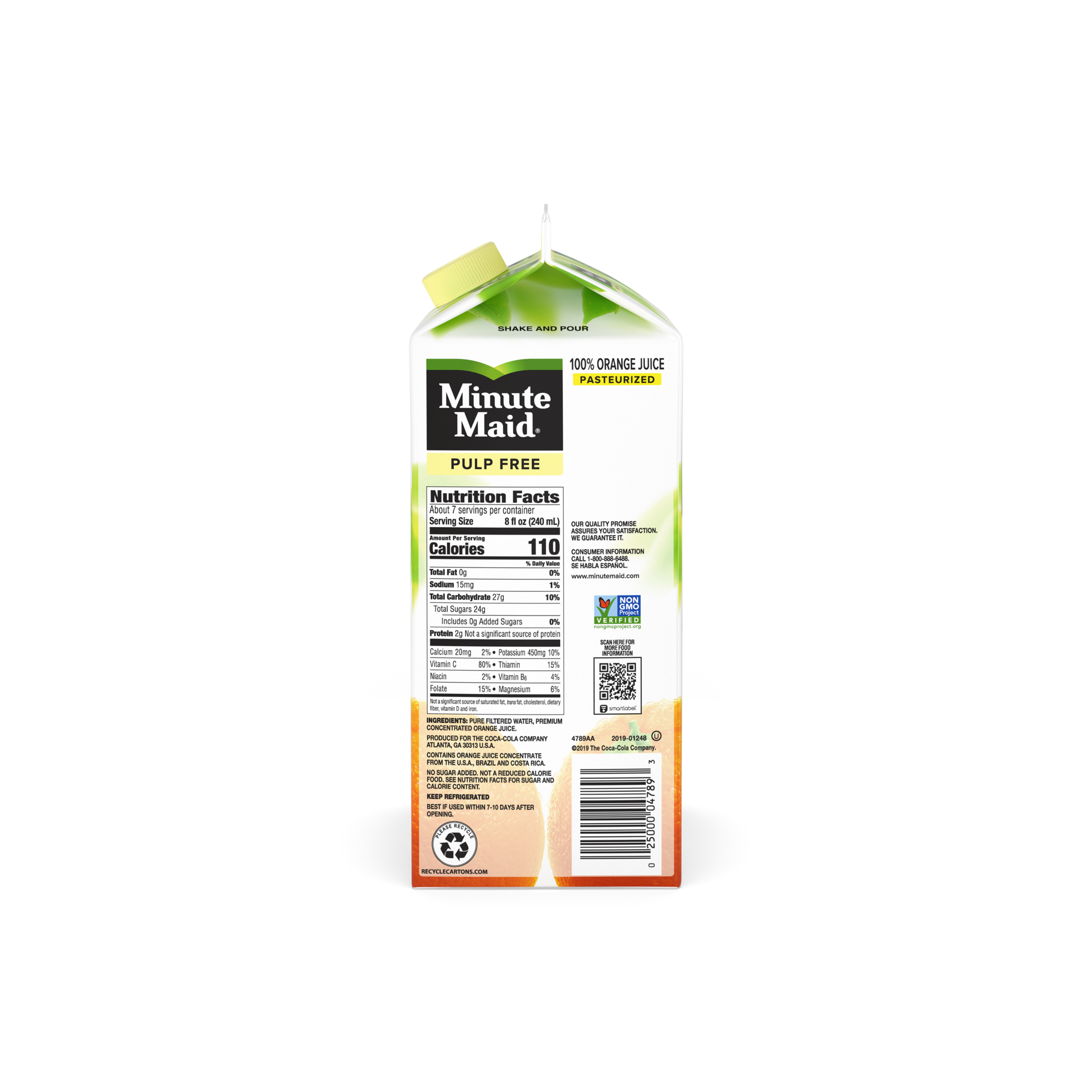 slide 5 of 5, Minute Maid Orange Juice Pulp Free Carton- 59 fl oz, 59 fl oz