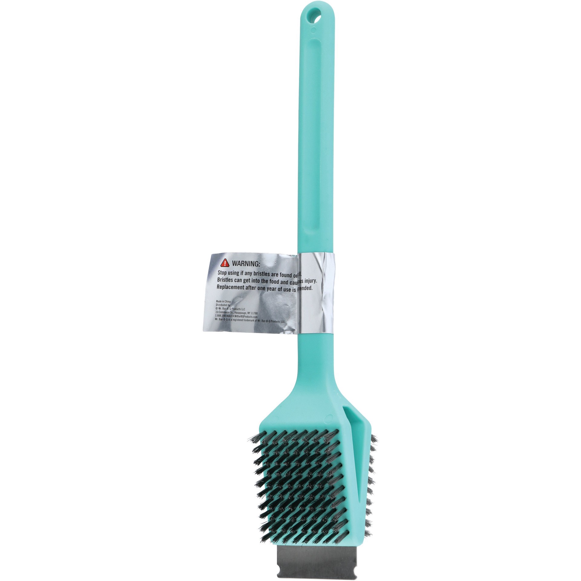 slide 1 of 1, Mr.Bar-B-Q Dual Bristle Grill Brush, 2.3 in x 3.2 in x 14.8 in