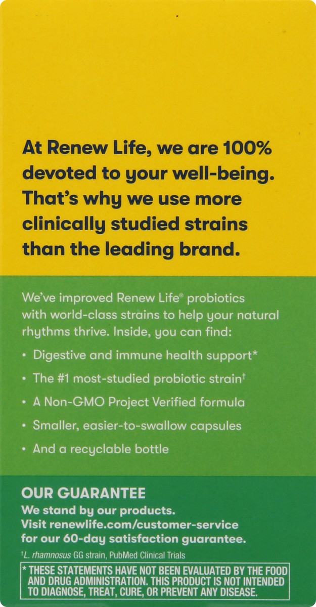 slide 7 of 9, Renew Life Probiotic Adult 50 Plus Supplement, 30 Vegetarian Probiotic Capsules, 25 Billion CFU, 30 ct