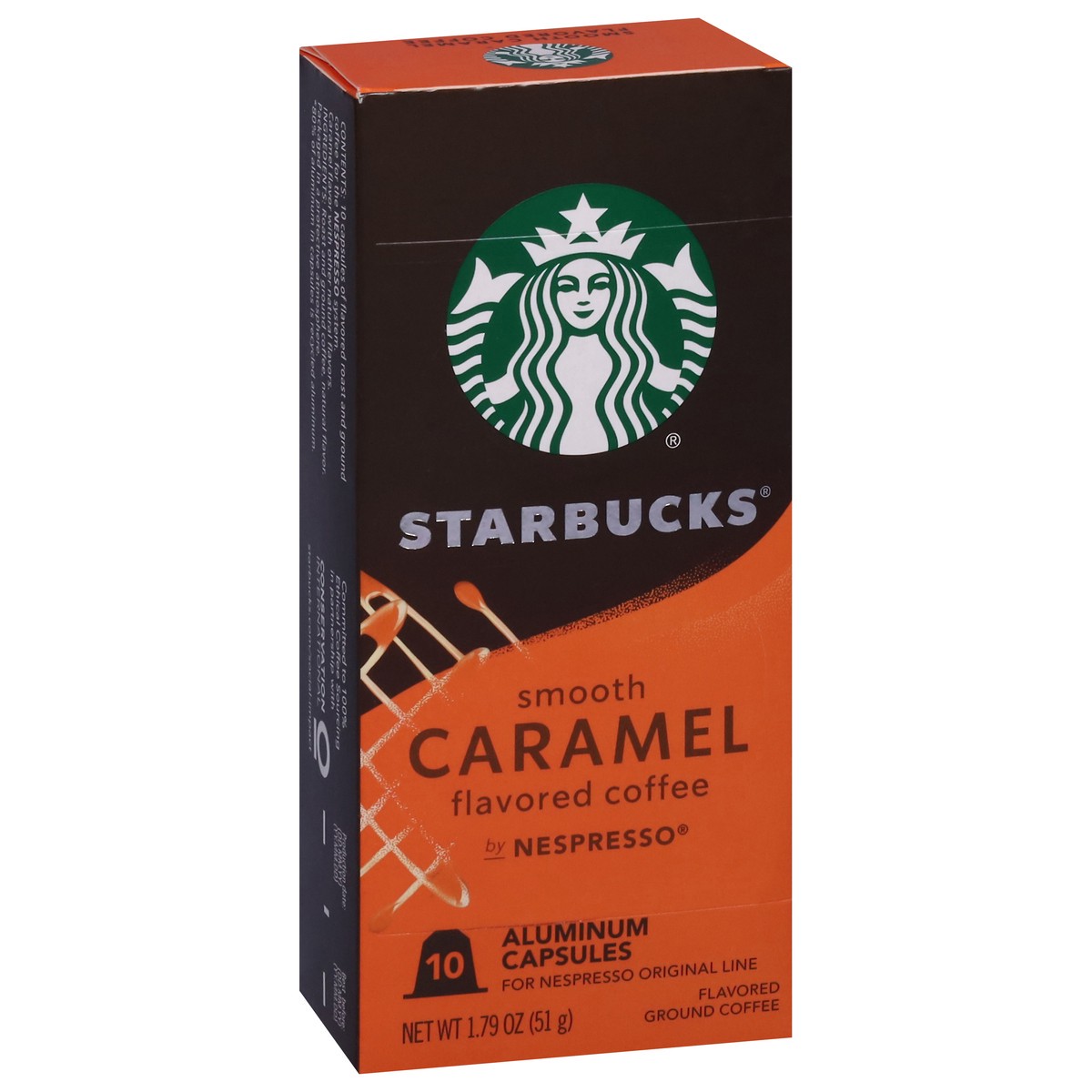 slide 5 of 12, Starbucks By Nespresso Original Line Pods, Flavored Roast Coffee, Smooth Caramel, 100% Arabica, 10 Pods, 1.79 oz