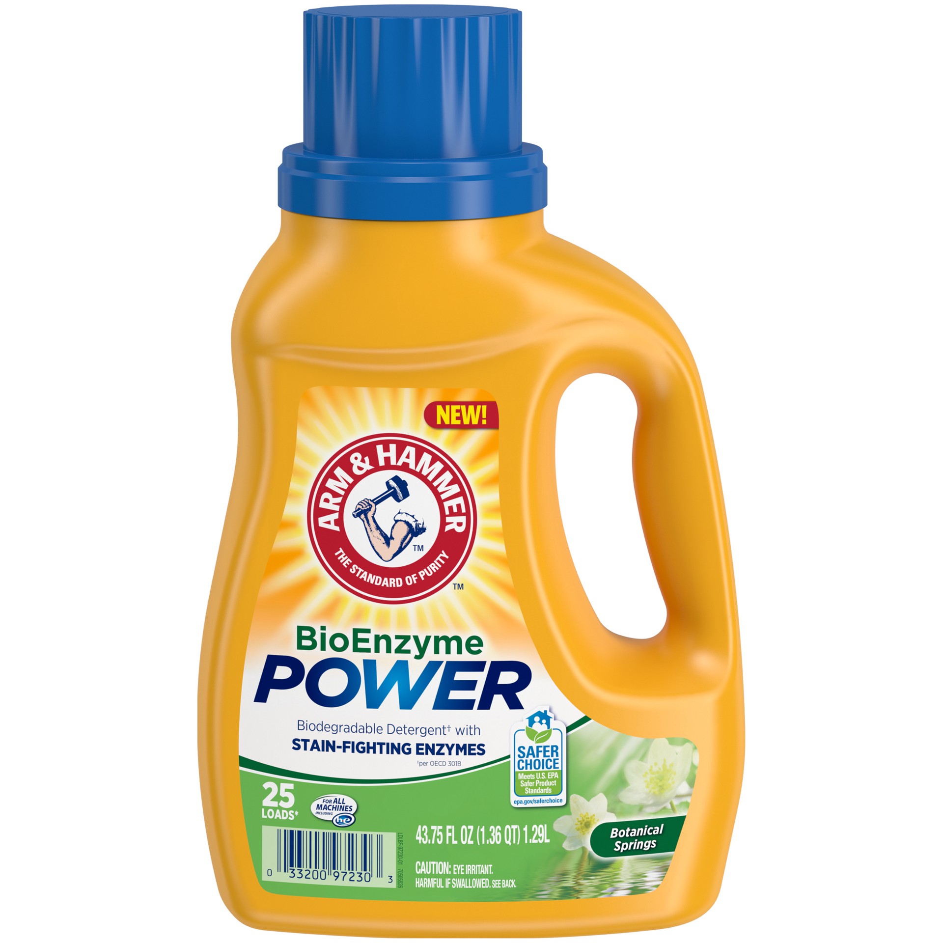 slide 1 of 5, Arm & Hammer Laundry Detergent, Bio Enzyme, 43.75 fl oz