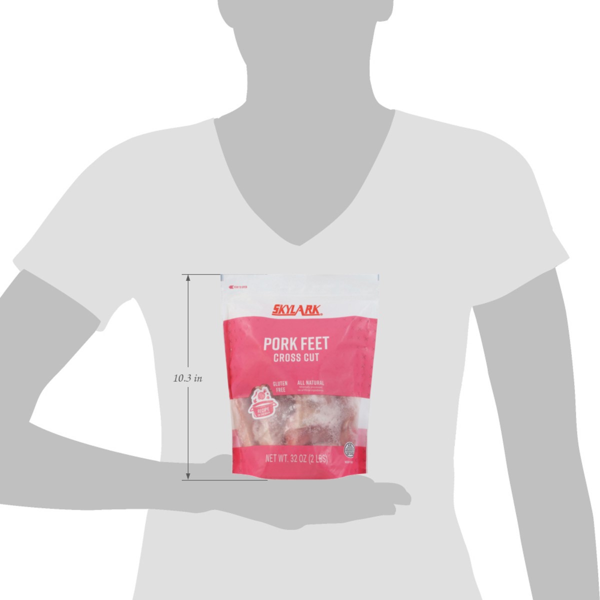 slide 12 of 13, Skylark Pork Feet Cross Cut, 32 oz